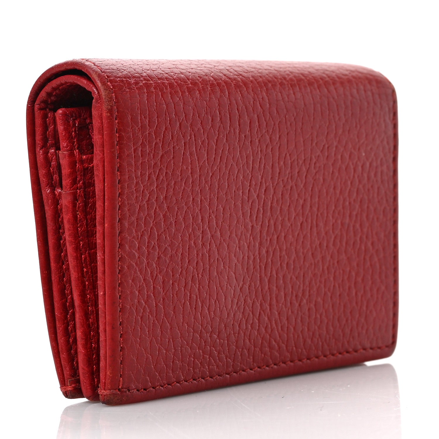 Gucci Calfskin Butterfly Garden Card Case Red 4 of 7
