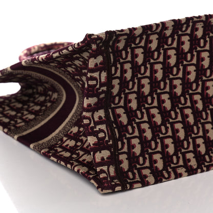 Christian Dior Oblique Large Book Tote Burgundy Multicolor 8 of 9