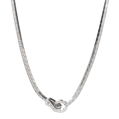 Cartier 18K White Gold Diamond Agrafe Necklace 1 of 5