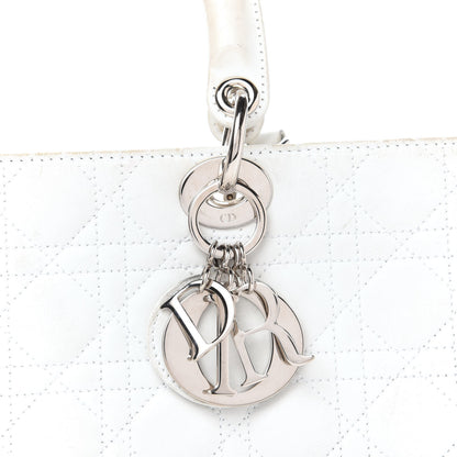Christian Dior Lambskin Cannage Large Lady Dior White 10 of 13