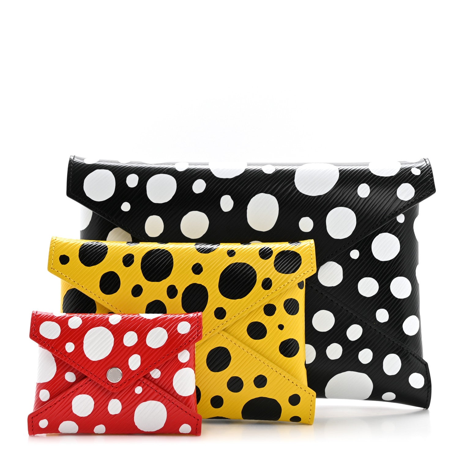 Louis Vuitton LV X YK Epi Kirigami Pochette Set Black Red Yellow 1 of 15