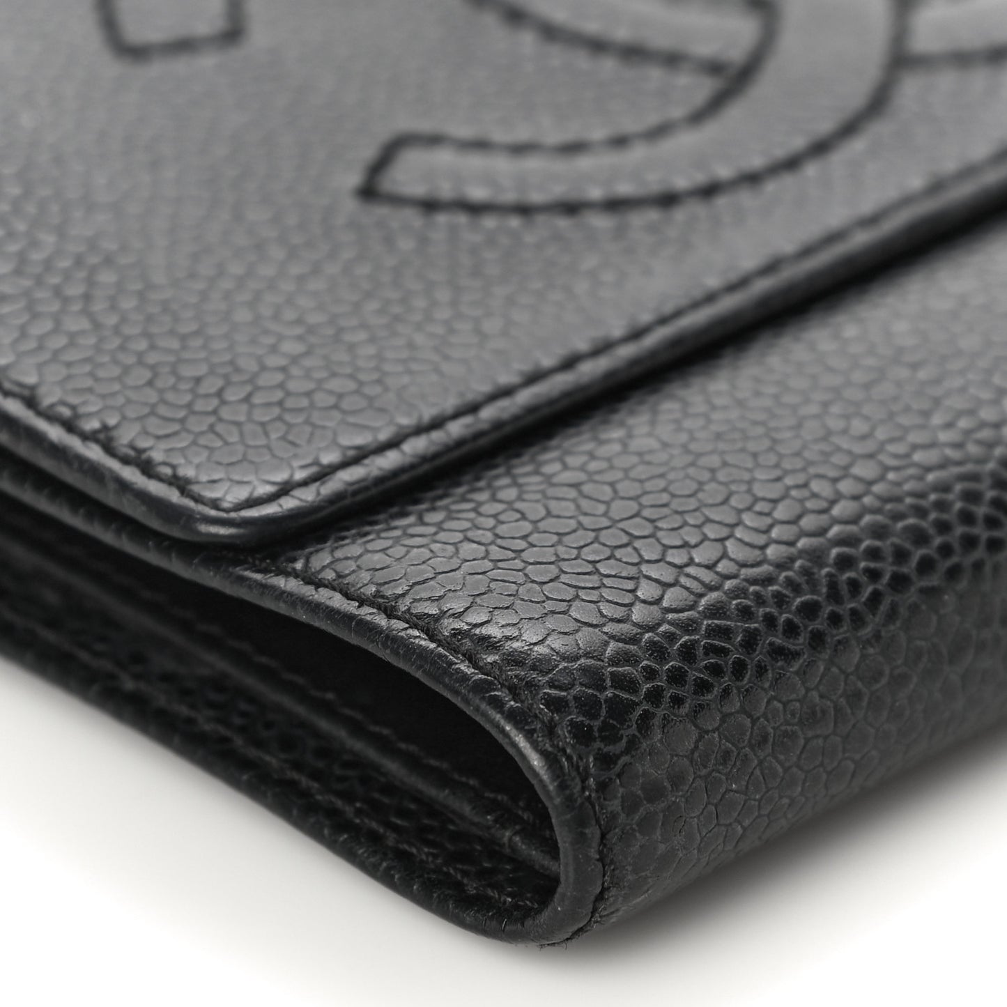Caviar Timeless CC Compact Wallet Black