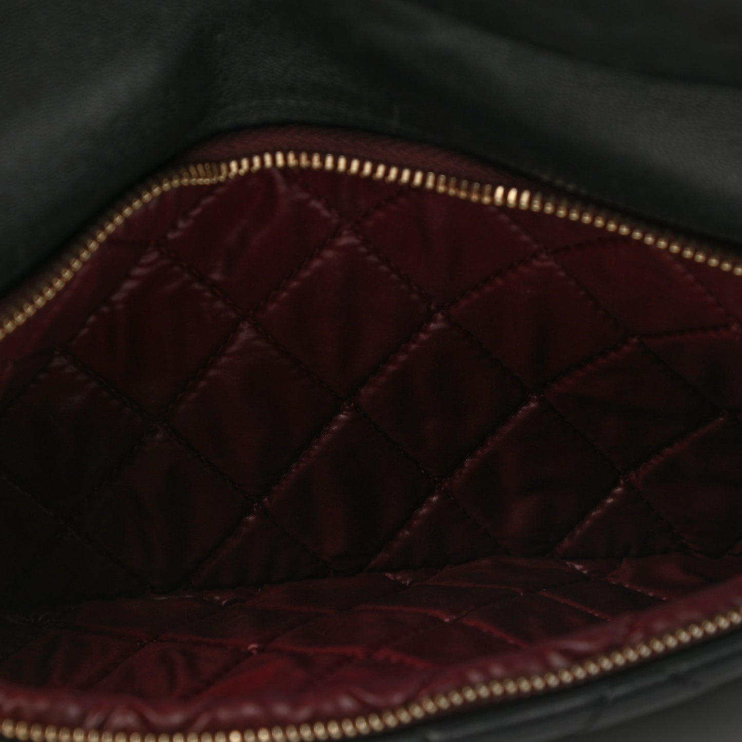 Lambskin Quilted CC Beauty Clutch Black