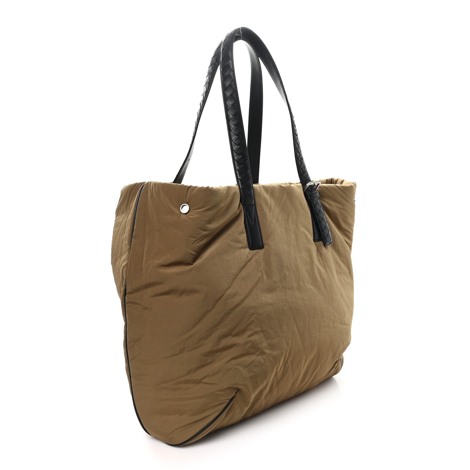 Bottega Veneta Nylon Crossroad Buckle Tote Mud 3 of 11