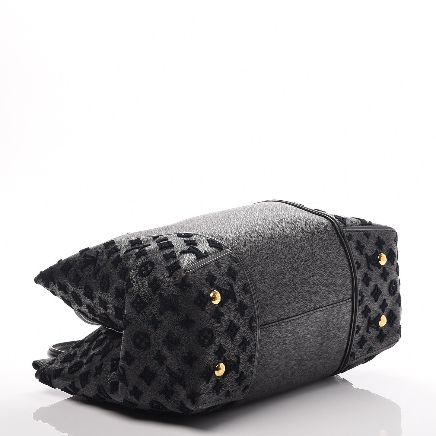 Cuir Orfevre Veau Cachemire Tote W GM Black