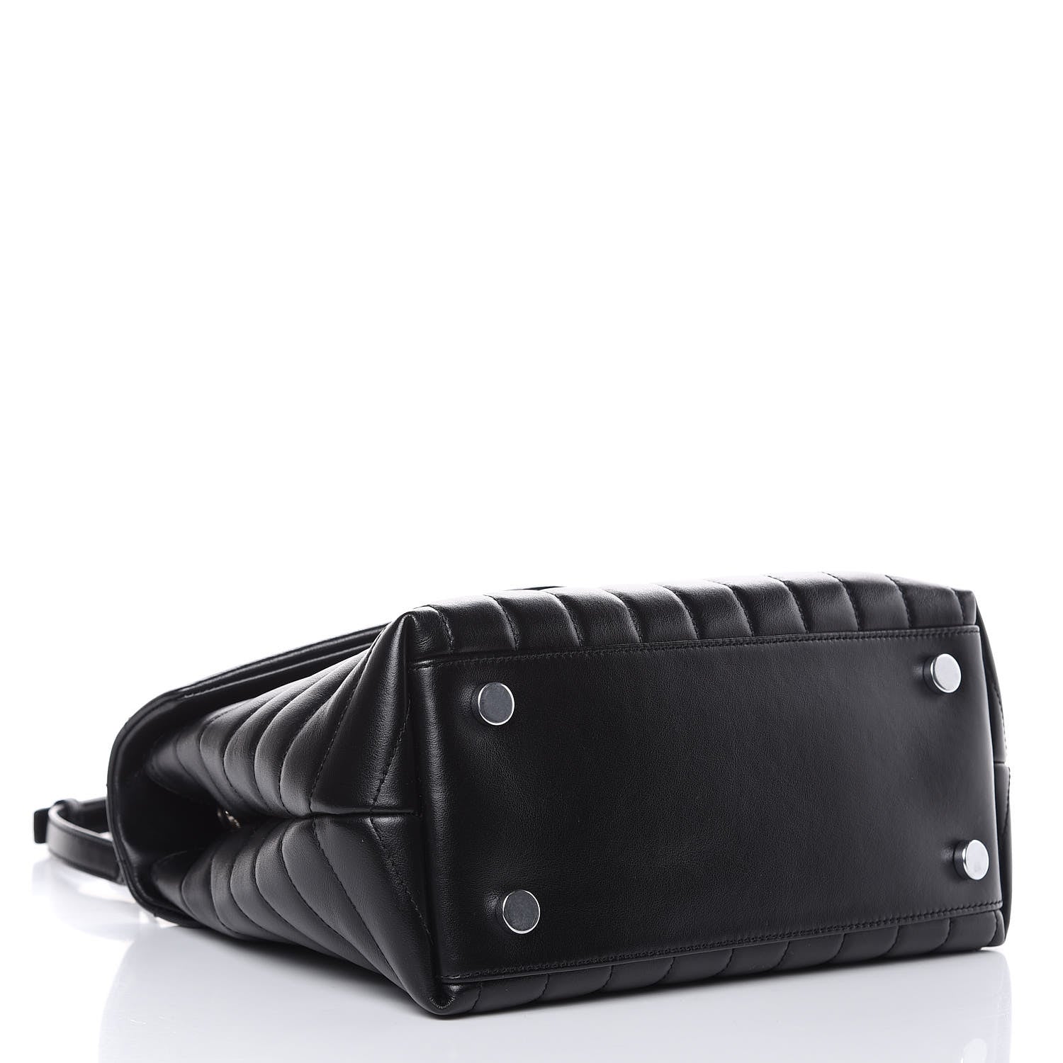 Saint Laurent Calfskin Y Quilted Monogram Medium Loulou Satchel Black 4 of 10