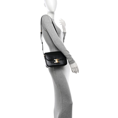 Celine Shiny Calfskin Medium Triomphe Black 2 of 11