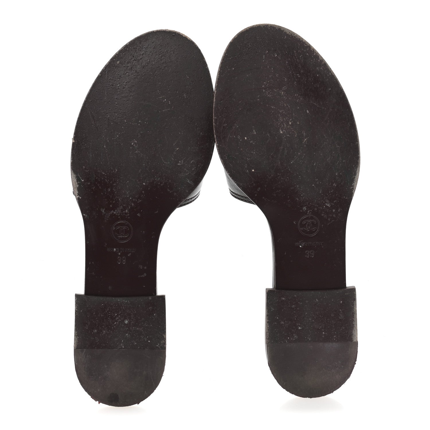 Chanel Shiny Calfskin CC Mules 39 Brown 6 of 11