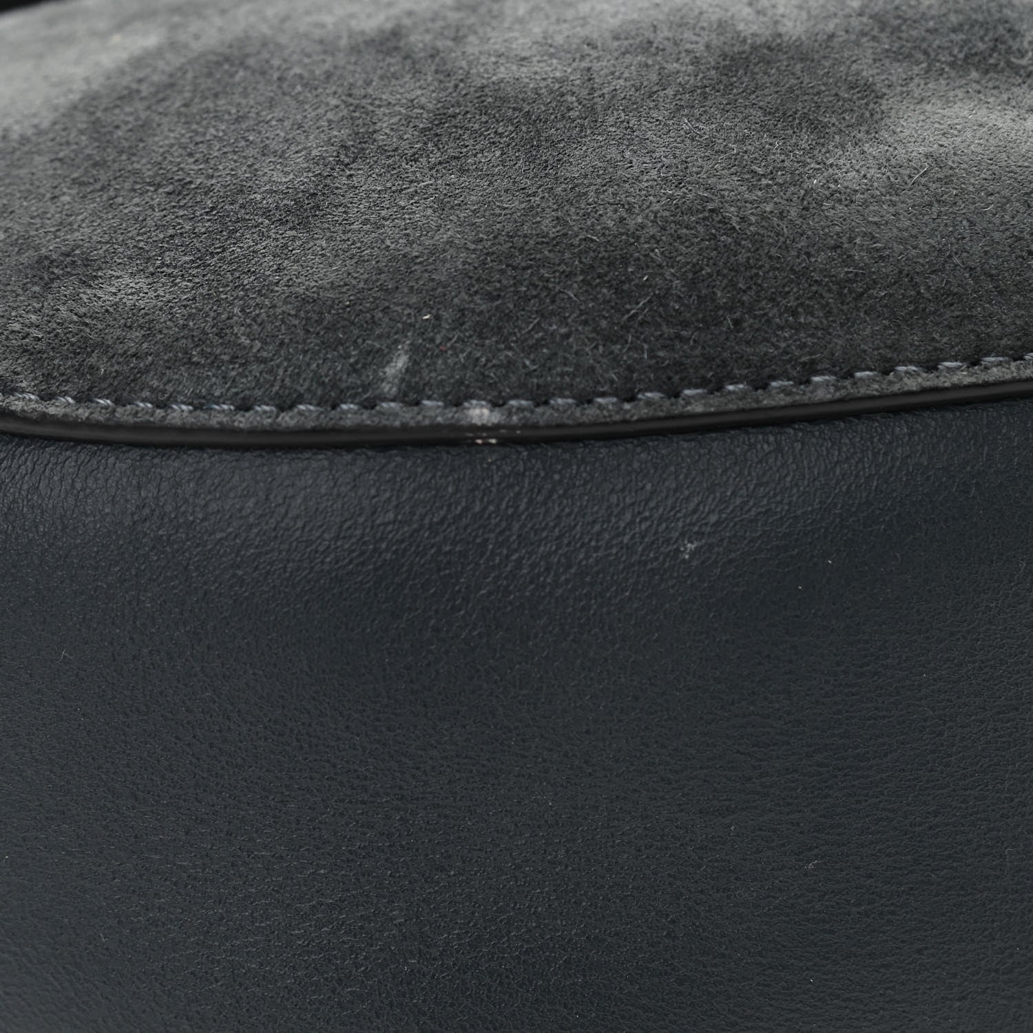 Chloe Suede Smooth Calfskin Mini Drew Shoulder Bag Silver Blue 11 of 12
