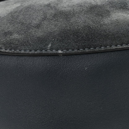 Chloe Suede Smooth Calfskin Mini Drew Shoulder Bag Silver Blue 11 of 12