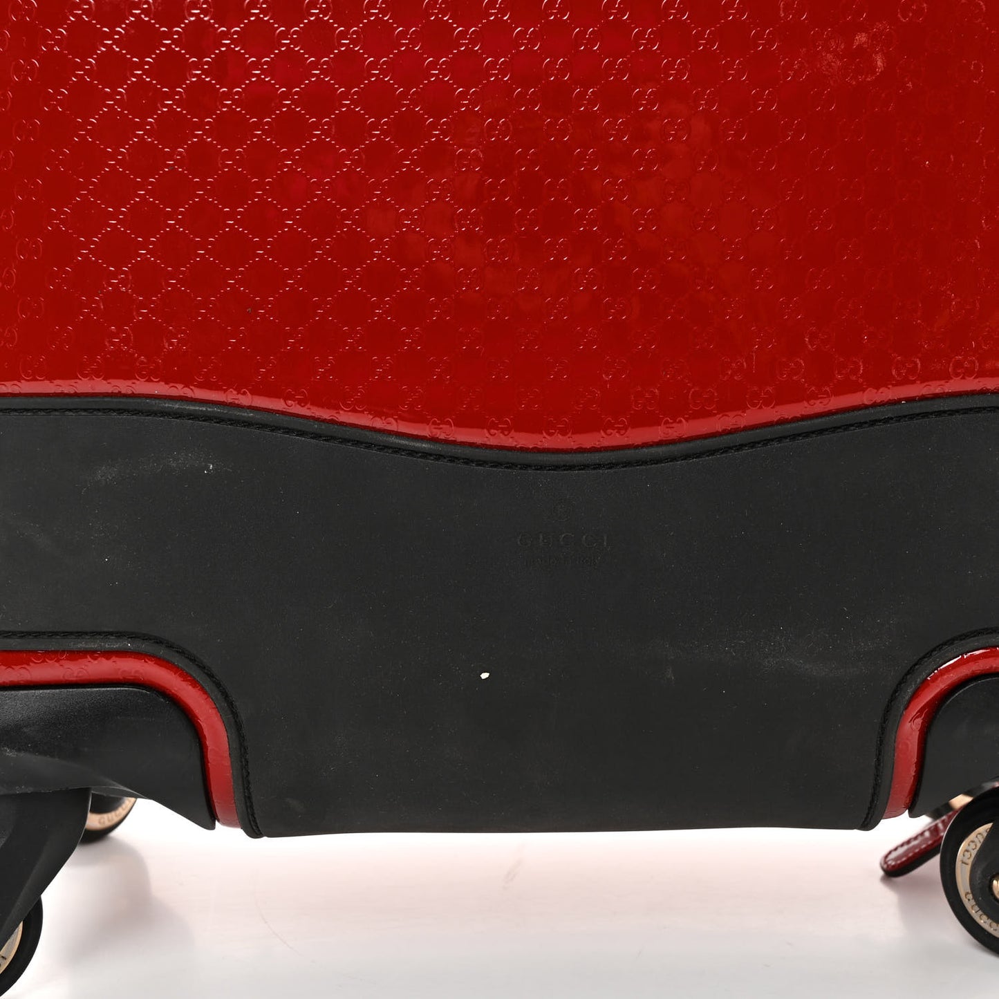 Patent Microguccissima Carry On Suitcase Red