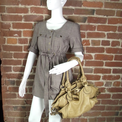 Chloe Leather Paddington Satchel Chamois 2 of 8