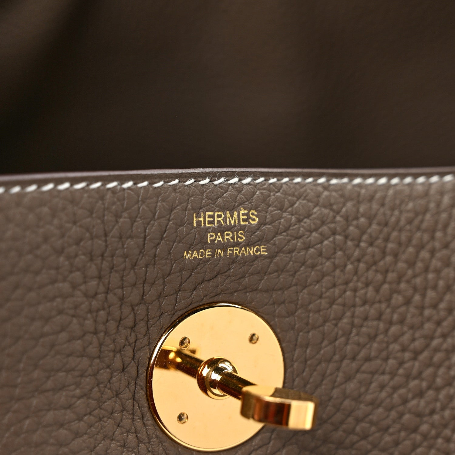 Hermes Taurillon Clemence Lindy 26 Etoupe 6 of 8