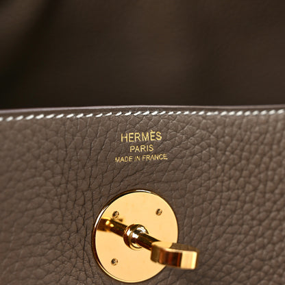 Hermes Taurillon Clemence Lindy 26 Etoupe 6 of 8