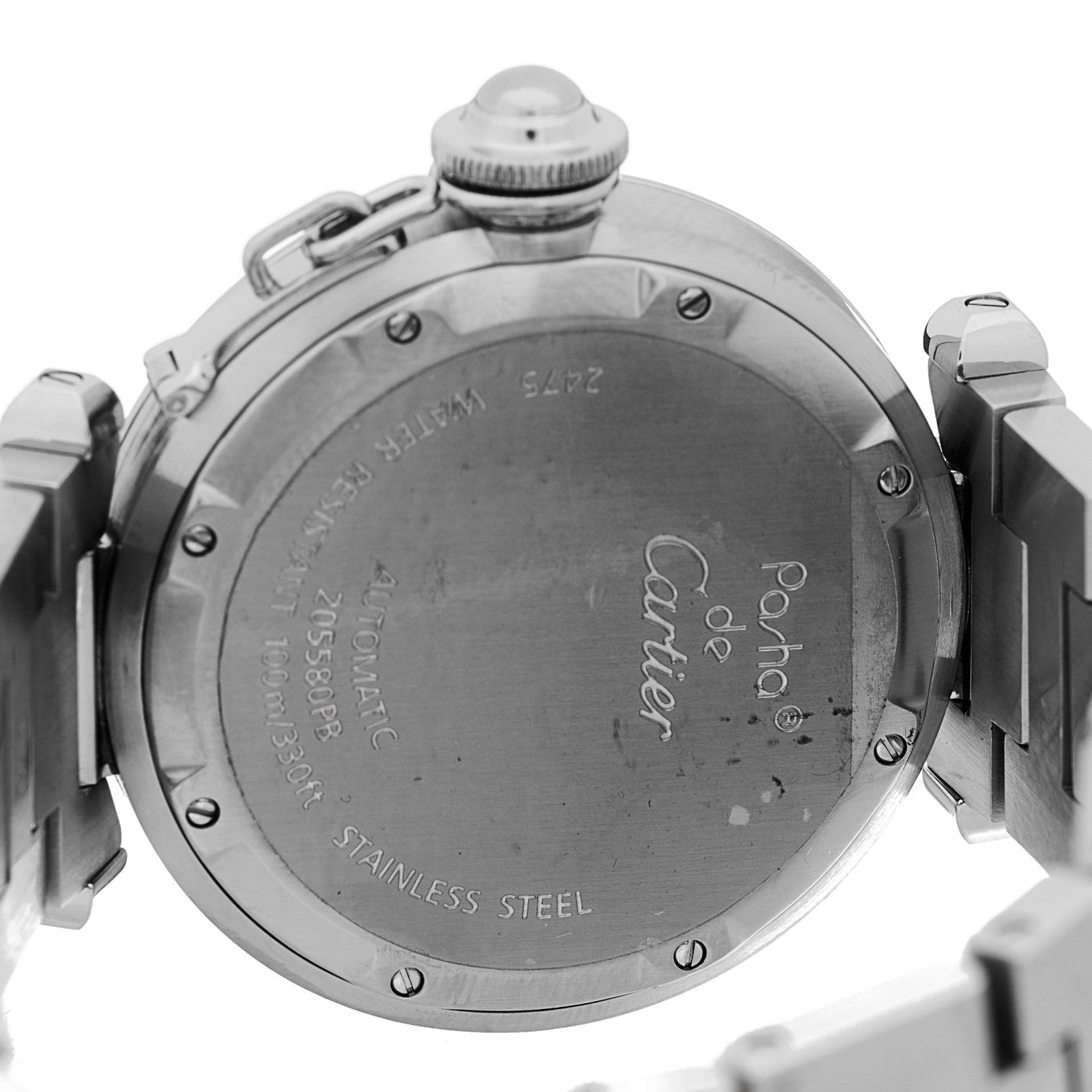 Cartier Stainless Steel 35mm Pasha C Big Date Automatic Watch Pink 4 of 4