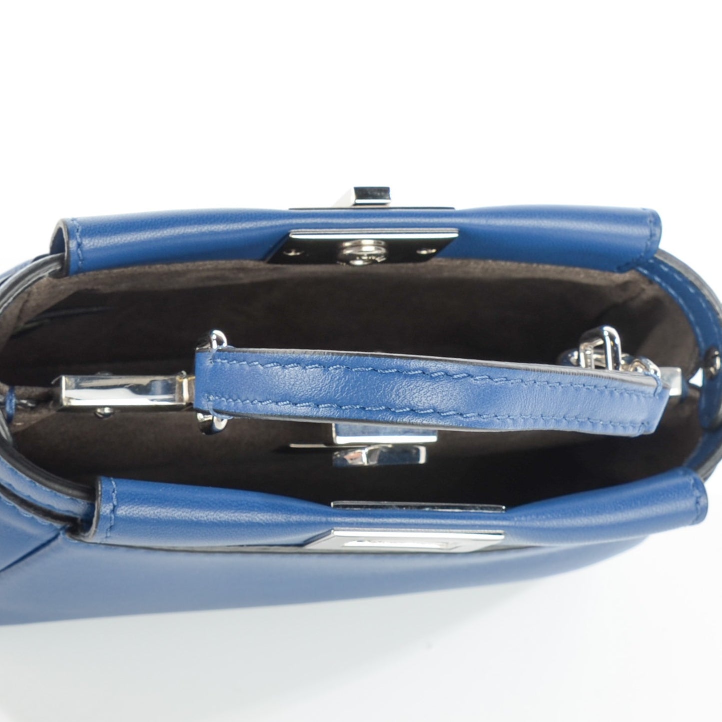 Shiny Nappa Micro Peekaboo Iconic Satchel Iris