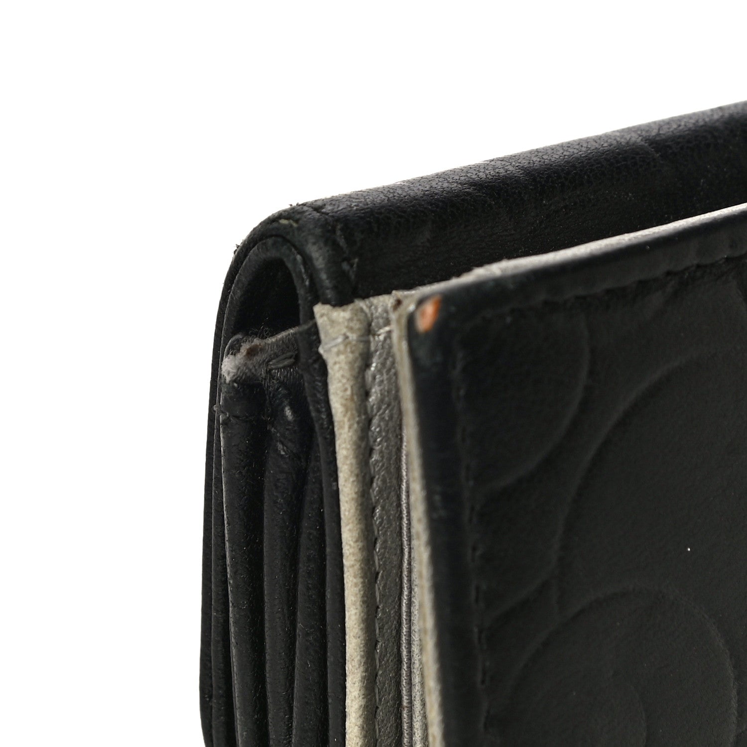 Chanel Lambskin Embossed Camellia French Wallet Black 20 of 21
