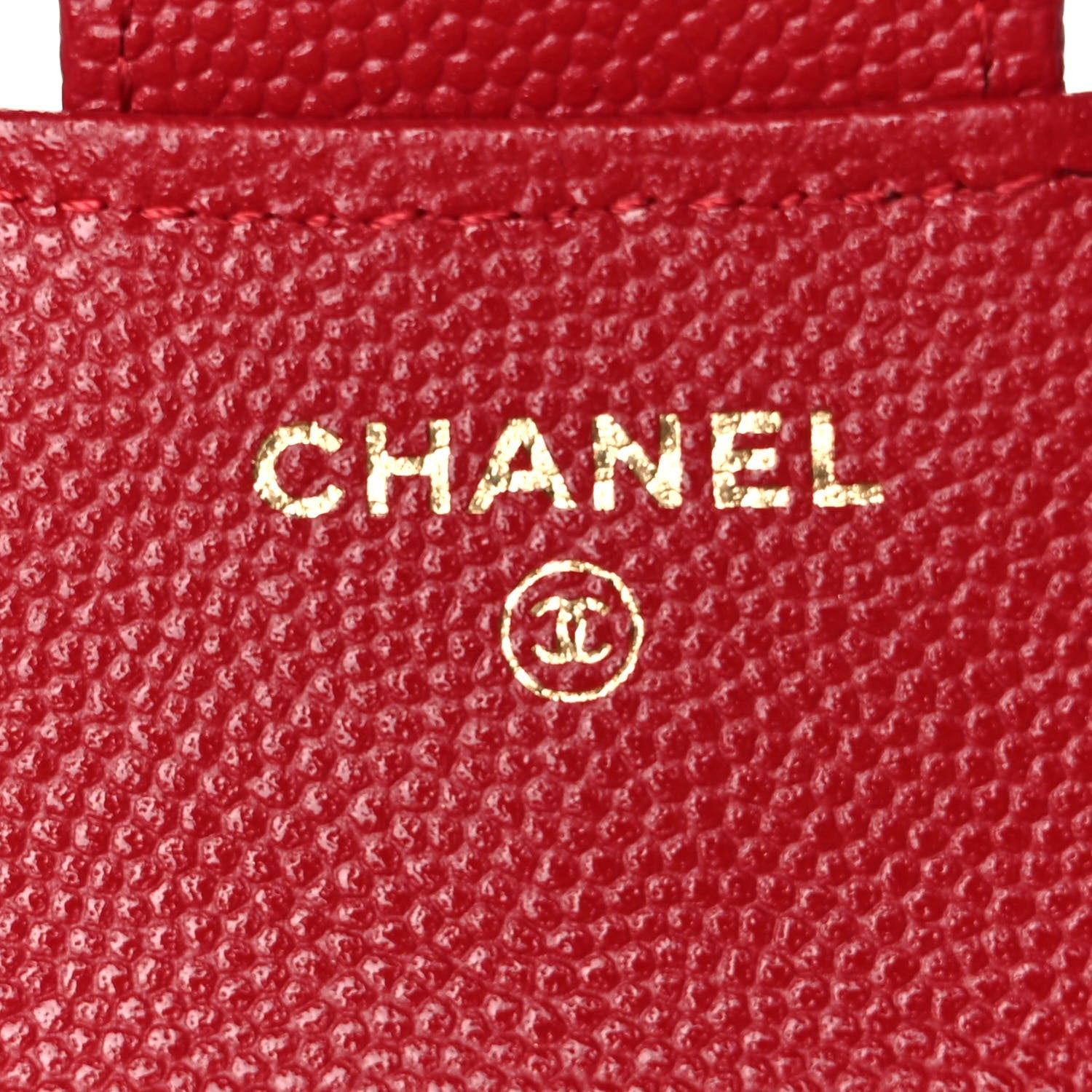 Chanel Caviar Quilted Compact Flap Wallet Red 6 of 10