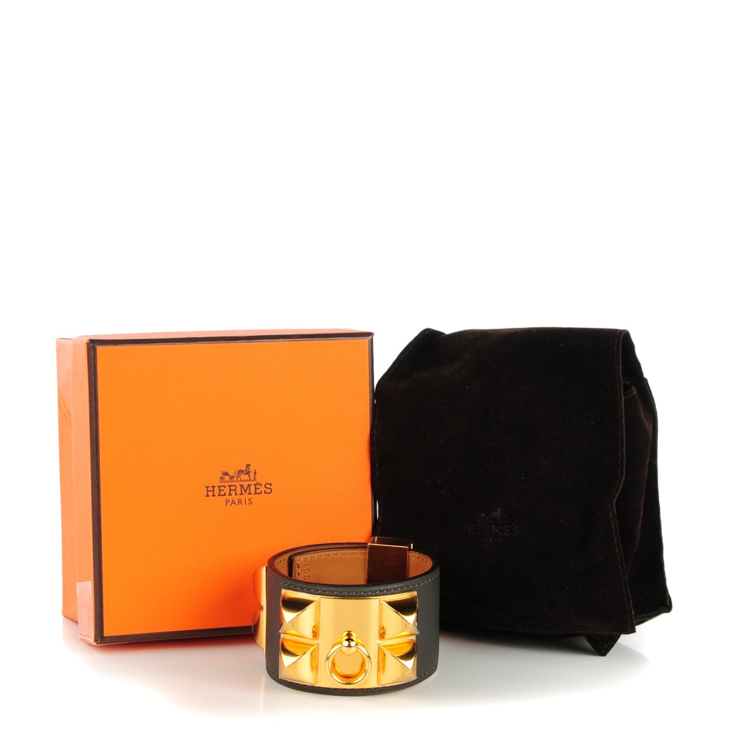 Hermes Swift Collier de Chien CDC Bracelet S Graphite 4 of 6