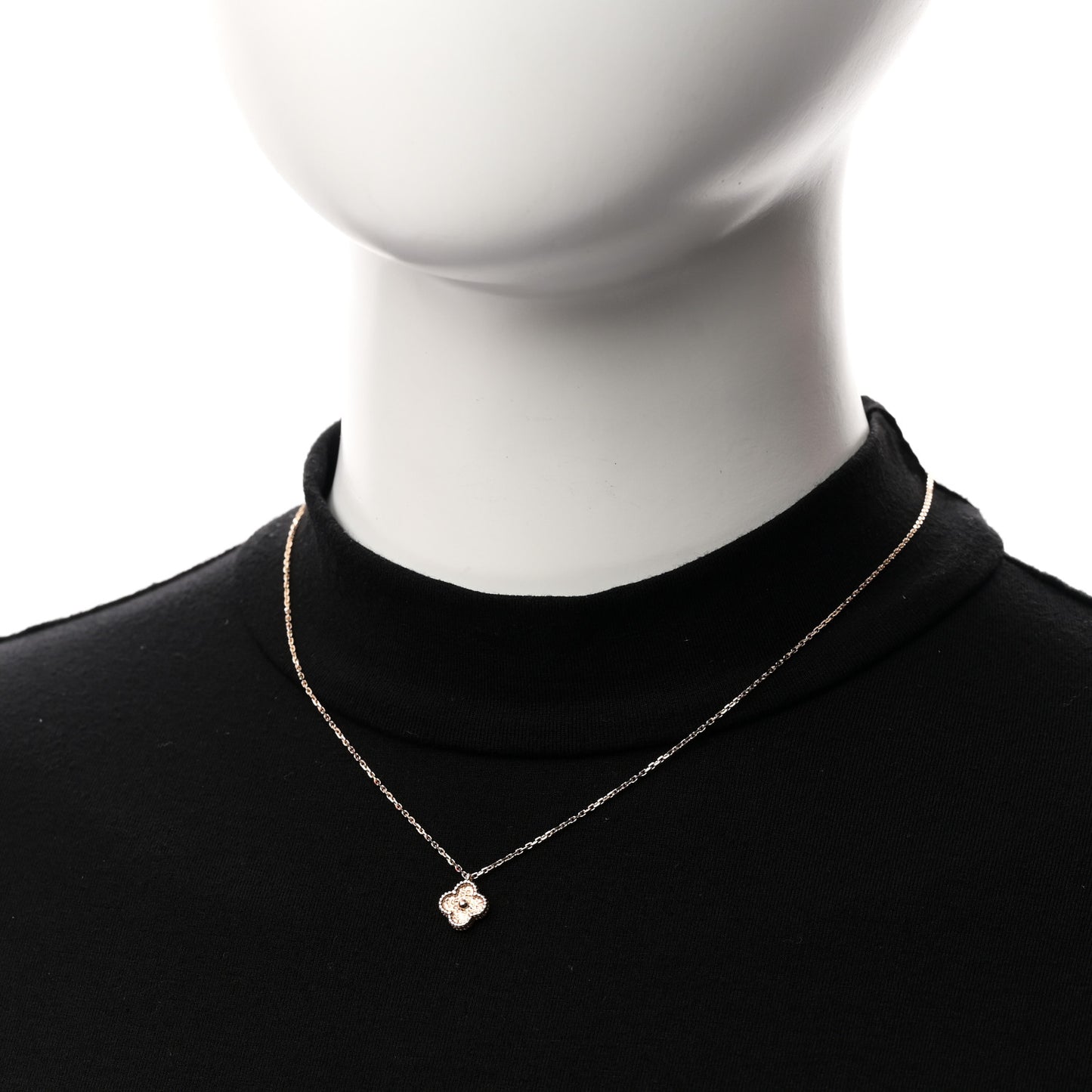 18K Rose Gold Sweet Alhambra Pendant Necklace