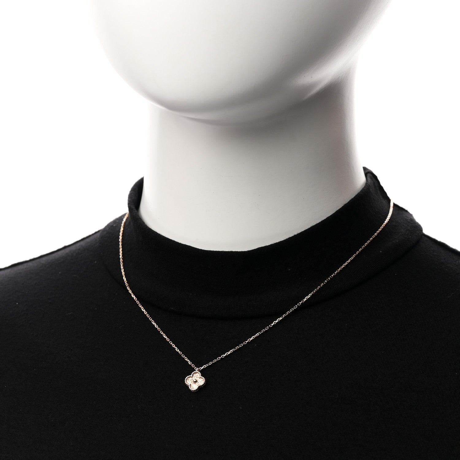 Van Cleef & Arpels 18K Rose Gold Sweet Alhambra Pendant Necklace 2 of 6