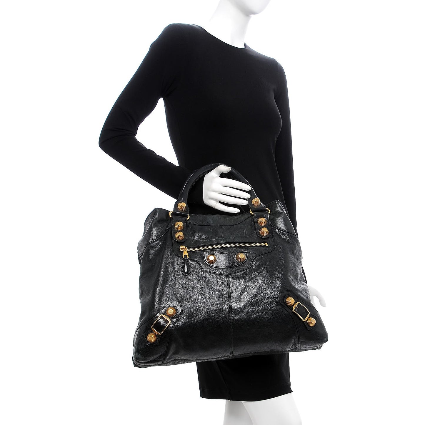 Agneau Giant 21 Gold Hardware Brief Black