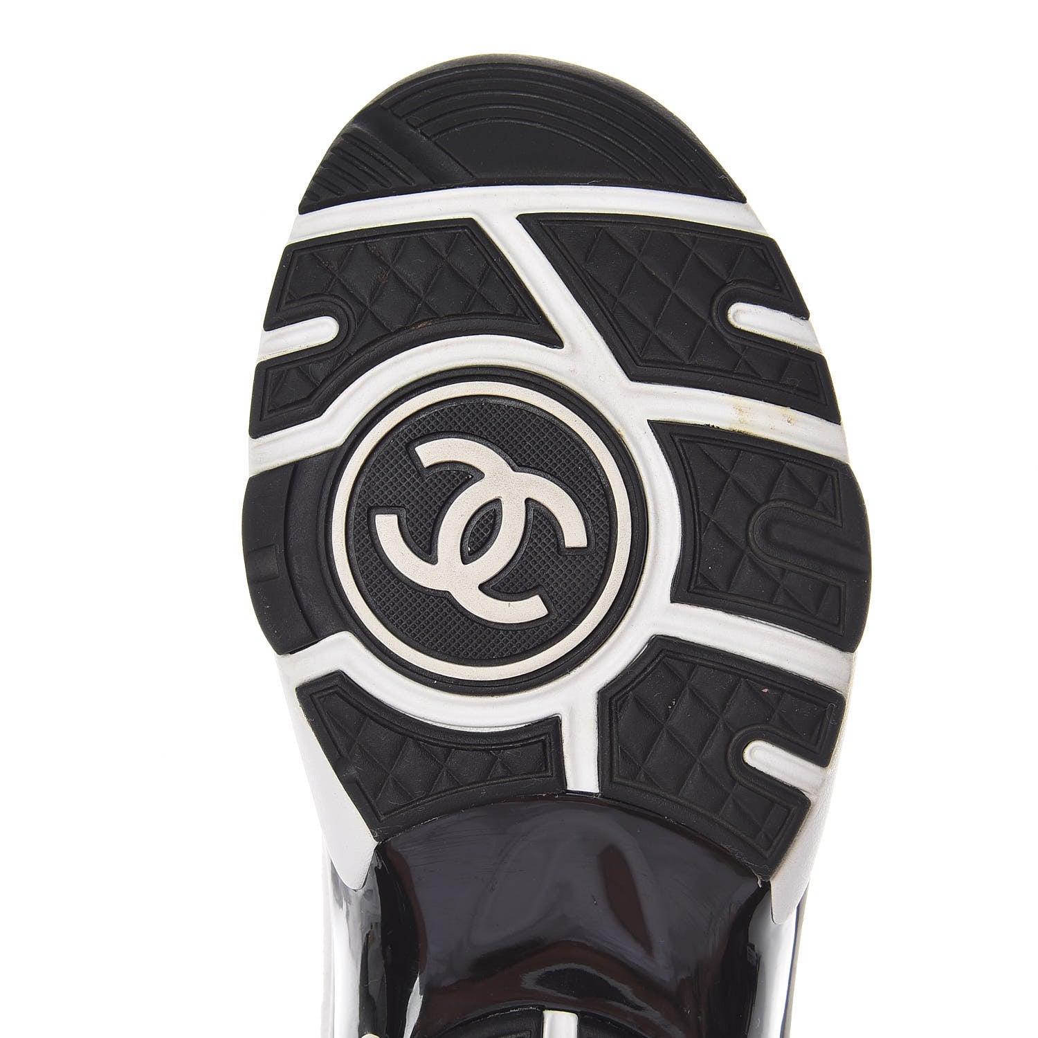 Chanel Calfskin Fabric Sneakers 35 White Silver Fluo Pink 6 of 8