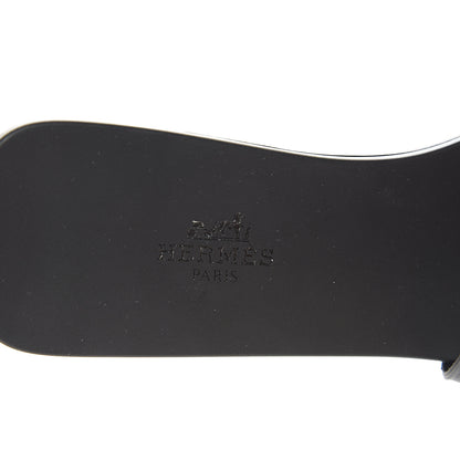 Hermes Rubber Aloha Sandals 38 Black 6 of 9