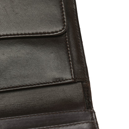 Chanel Lambskin Quilted Large Flap Wallet Dark Brown 17 of 30