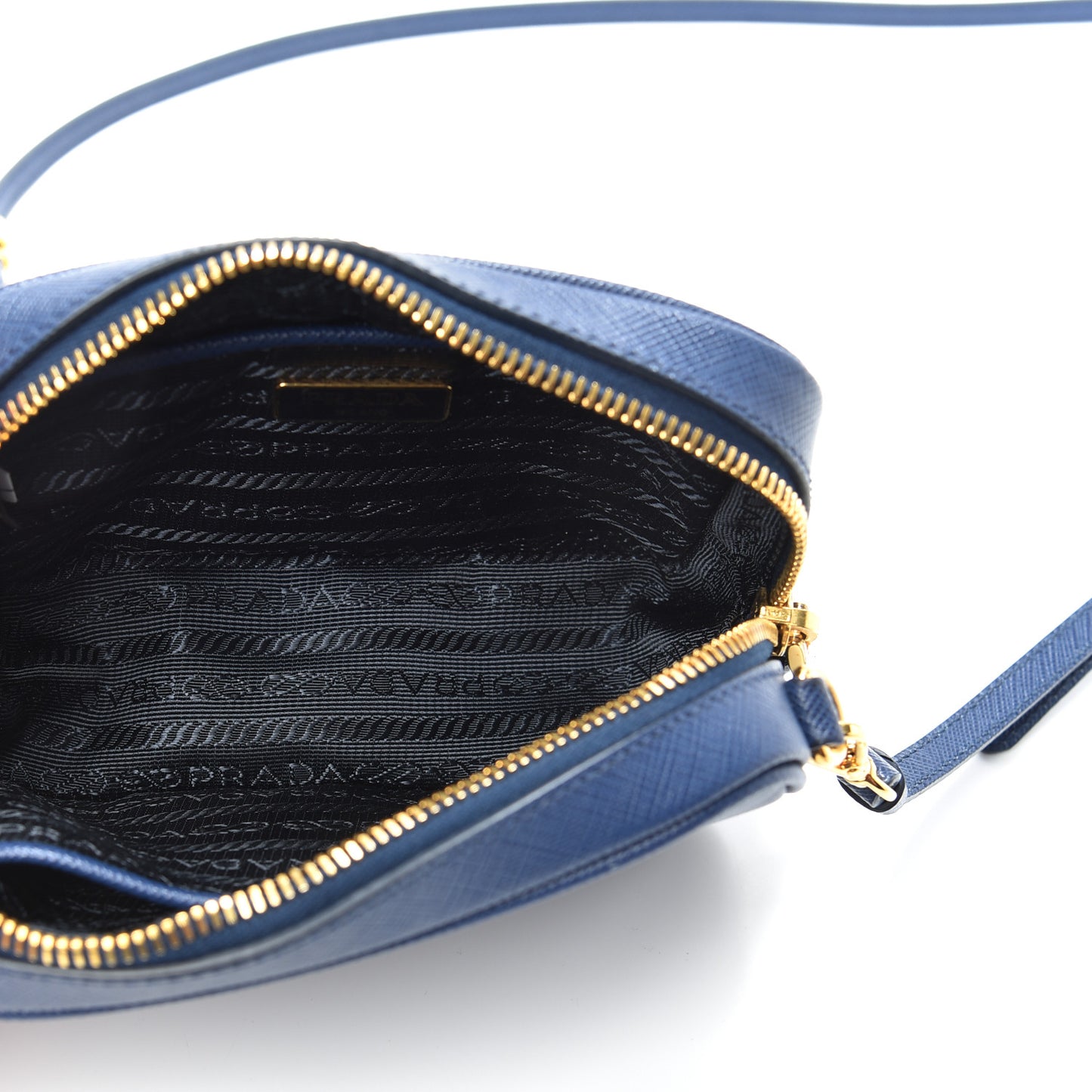 Saffiano Mini Camera Crossbody Bag Bleuette