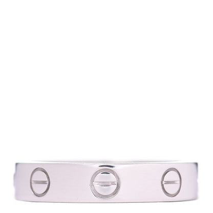Cartier 18K White Gold Diamond 4mm LOVE Wedding Band Ring 49 4.75 3 of 4