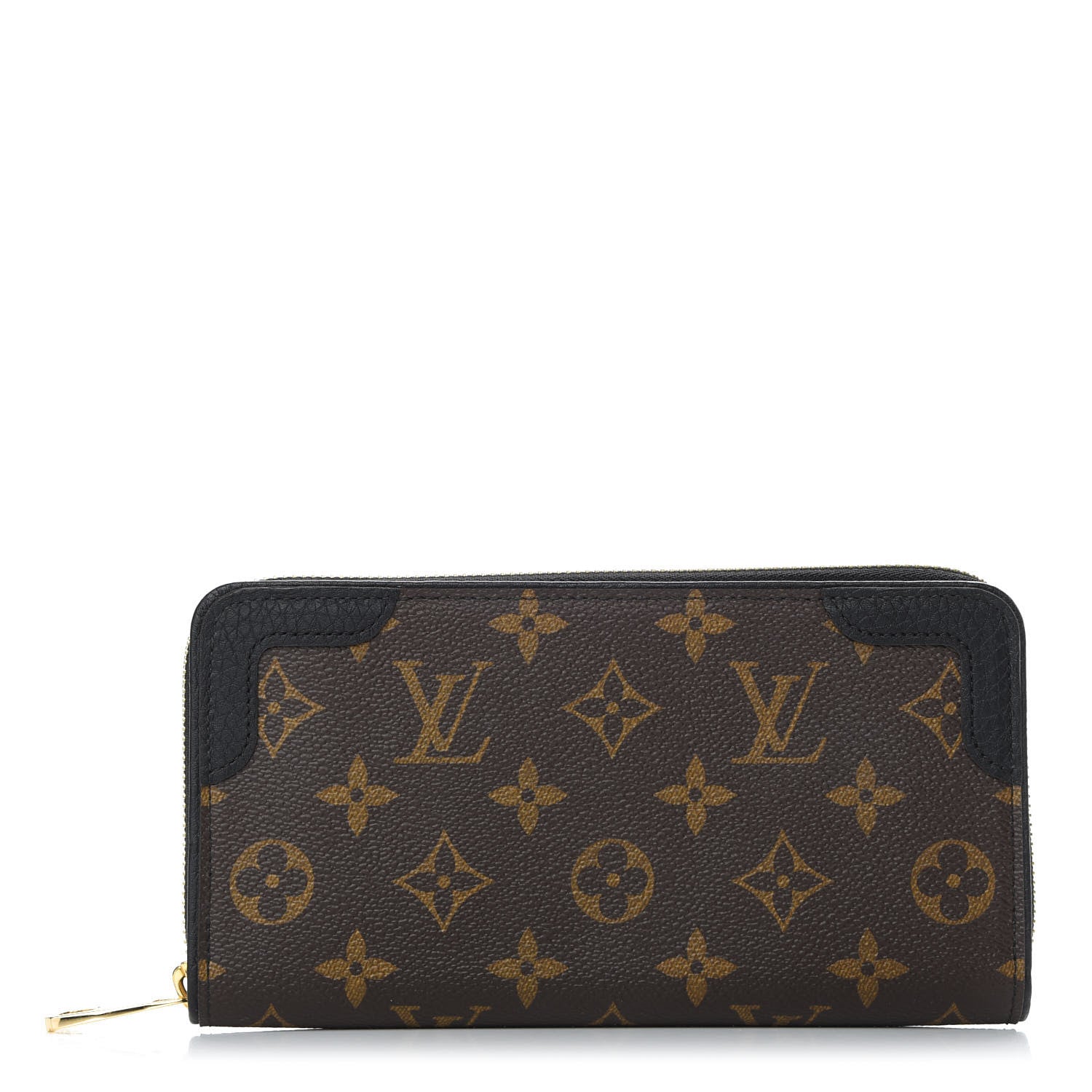 Louis Vuitton Monogram Zippy Retiro Wallet Black 1 of 6