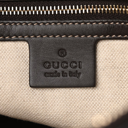 Gucci Monogram Web Mayfair Top Handle Satchel Dark Brown 7 of 14