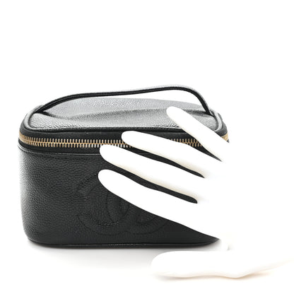 Chanel Caviar CC Vanity Cosmetic Case Black 2 of 8