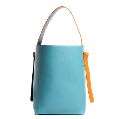 Celine Shiny Smooth Calfskin Small Bi-Color Twisted Cabas Antarctic Brick 1 of 7