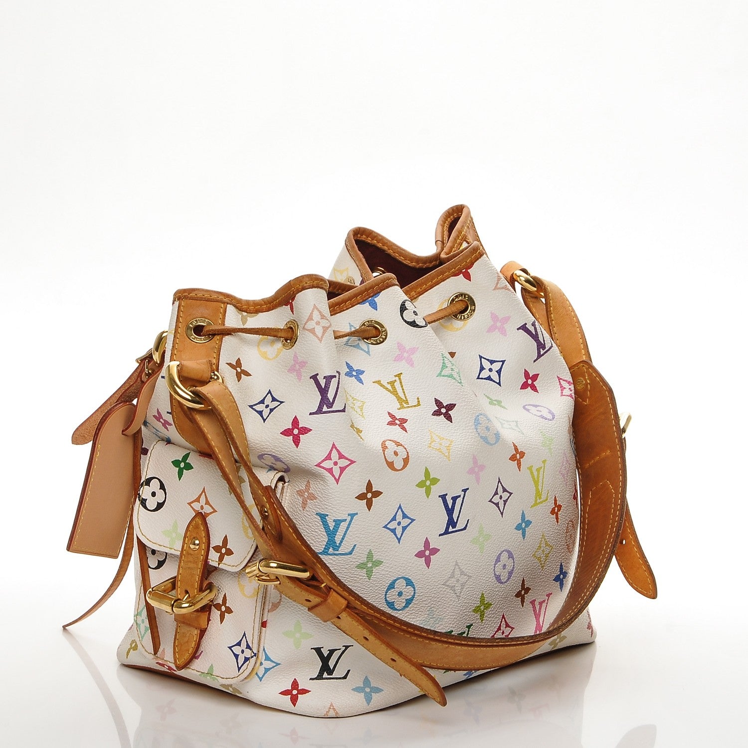 Louis Vuitton Monogram Multicolor Petit Noe White 3 of 6