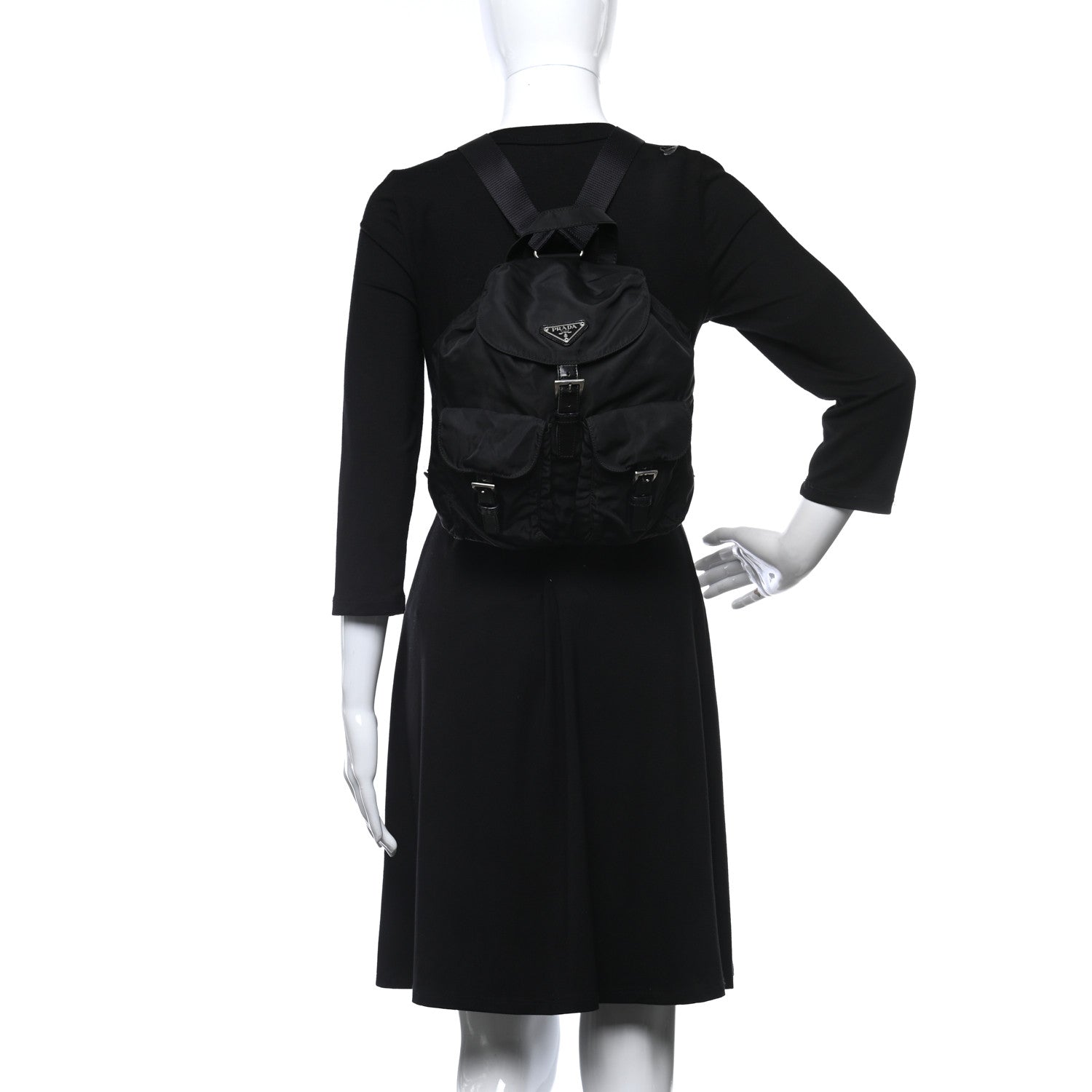 Prada Tessuto Nylon Vela Small Backpack Black 2 of 10