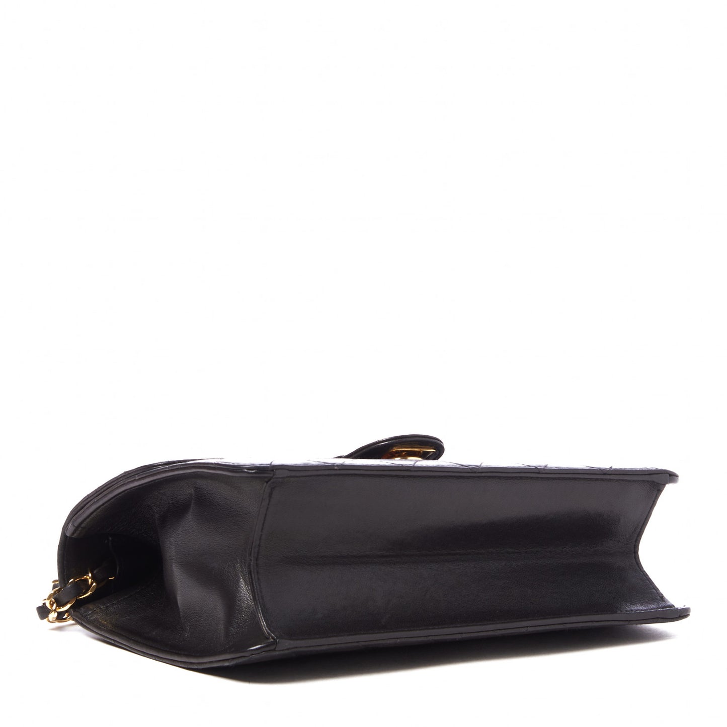 Lambskin Quilted Small Single Flap Black