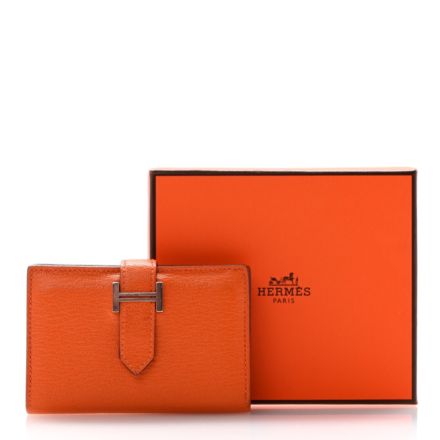 Chevre Mysore Bearn Card Holder Wallet Orange