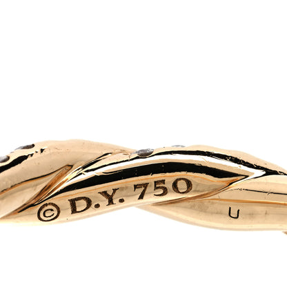 David Yurman 18K Yellow Gold Diamond Pave Flex Ring 51 5.75 4 of 5