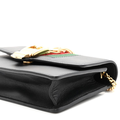 Gucci Calfskin Super Mini Sylvie Chain Shoulder Bag Black 10 of 10