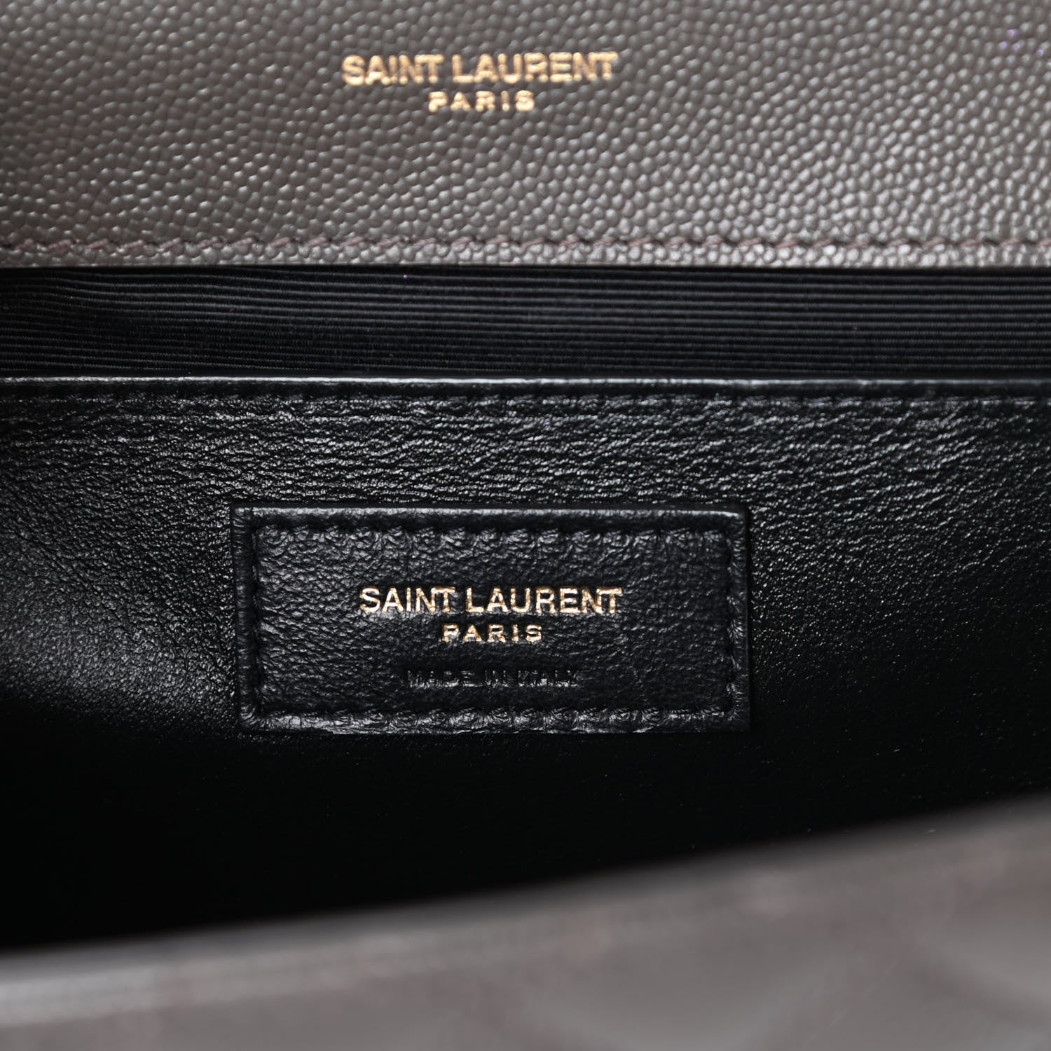 Saint Laurent Grain De Poudre Textured Mixed Matelasse Medium Triquilt Monogram Satchel Earth 6 of 8