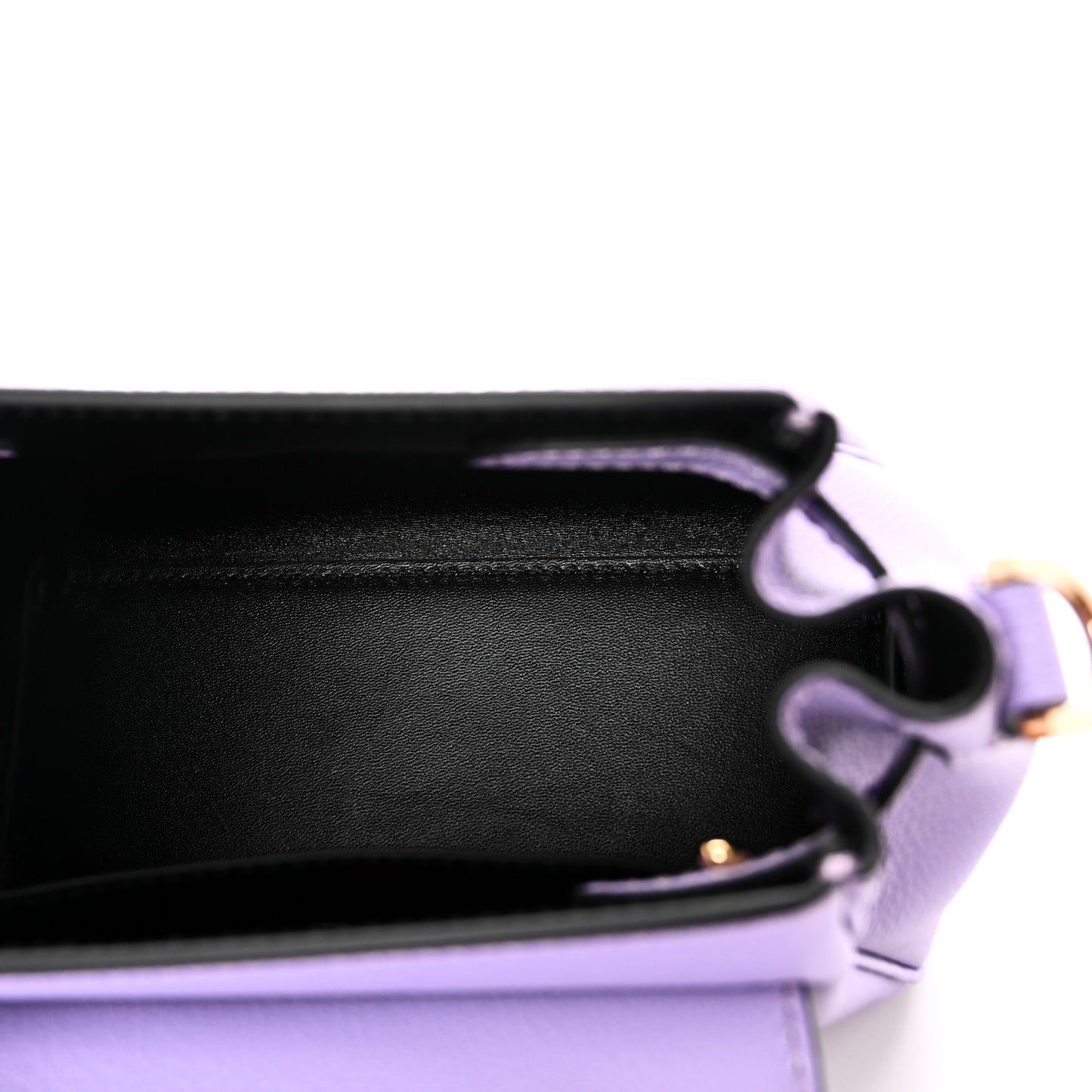 Grained Calfskin Small La Medusa Top Handle Bag Lilac