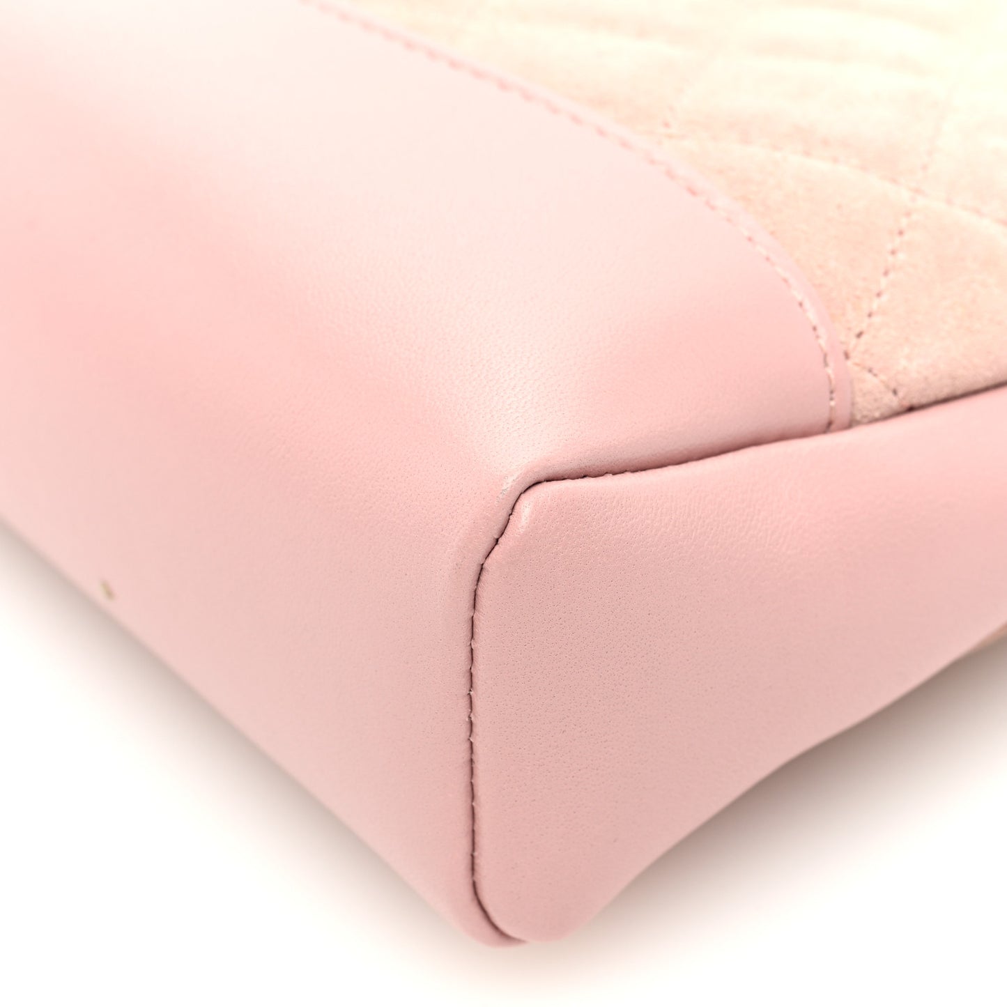 Calfskin Suede Quilted Mini 31 Shopping Bag Light Pink