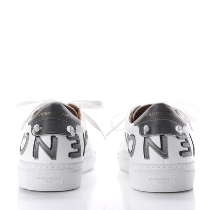 Givenchy Calfskin Reverse Logo Urban Street Sneakers 40 White Grey 6 of 10