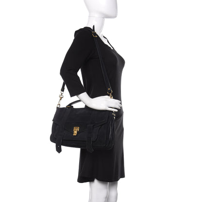 Proenza Schouler Suede Medium PS1 Satchel Navy 3 of 17