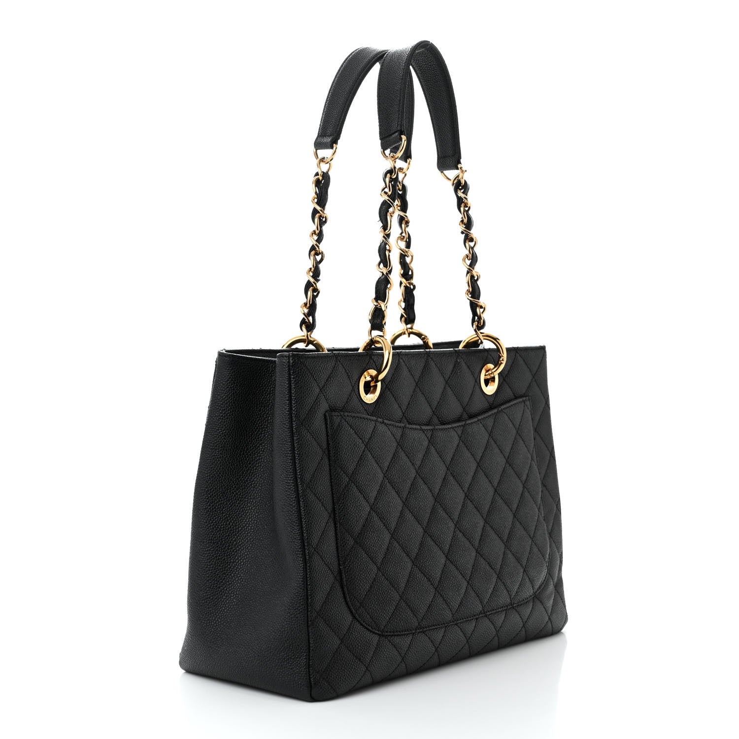 Chanel Caviar Quilted Grand Shopping Tote GST Black 3 of 10