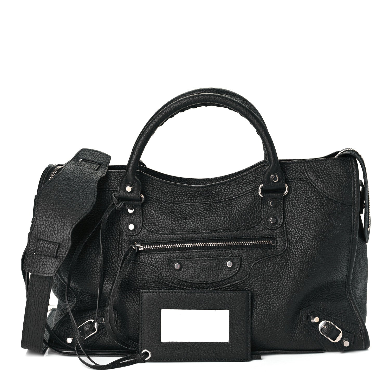 Balenciaga Vibrato Calfskin Classic Silver Hardware City Black 1 of 8