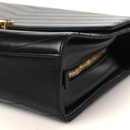 Chanel Calfskin Chevron Quilted Medal Flap Black 9 of 9