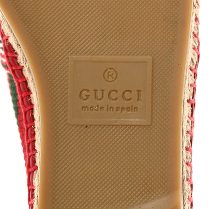 Gucci Canvas Stripe Sabela Womens Espadrilles 36 Red Green 8 of 9